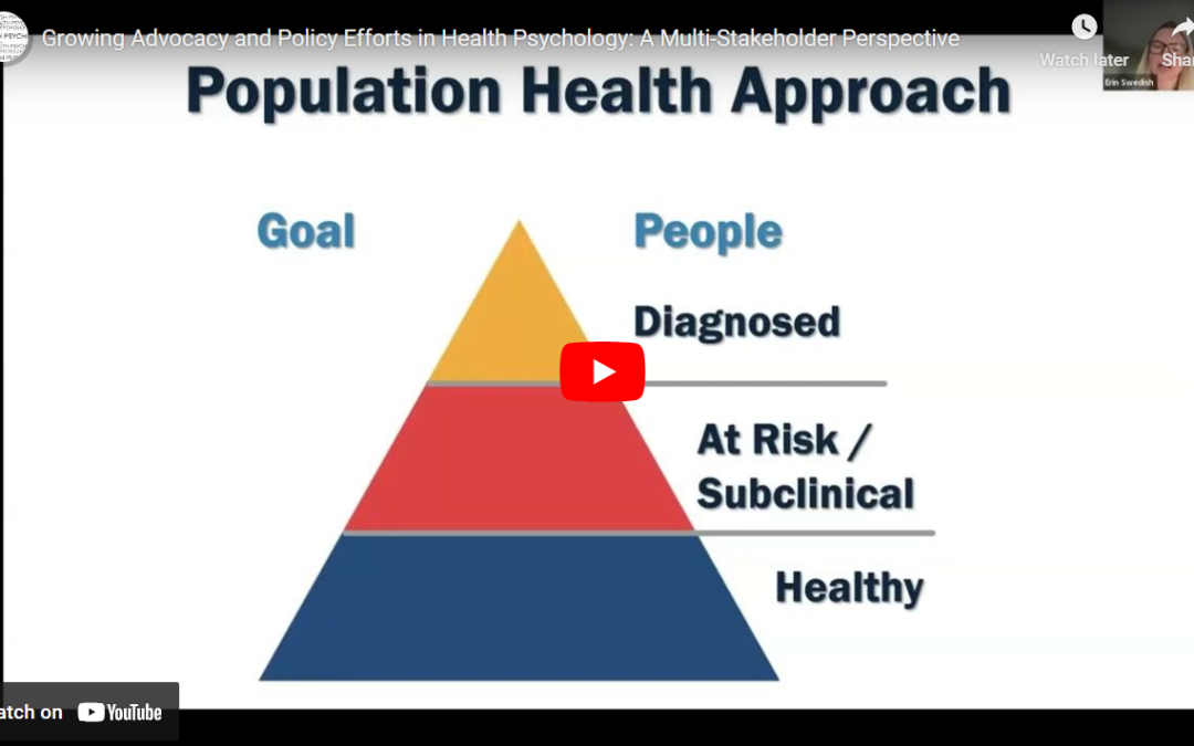 Growing Advocacy and Policy Efforts in Health Psychology: A Multi-Stakeholder Perspective