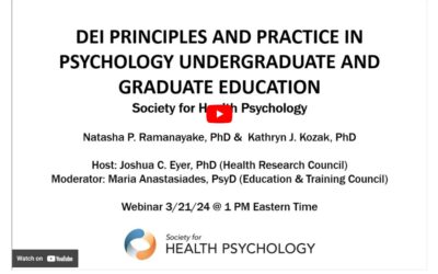 DEI Principles and Practice in Psychology Undergraduate and Graduate Education