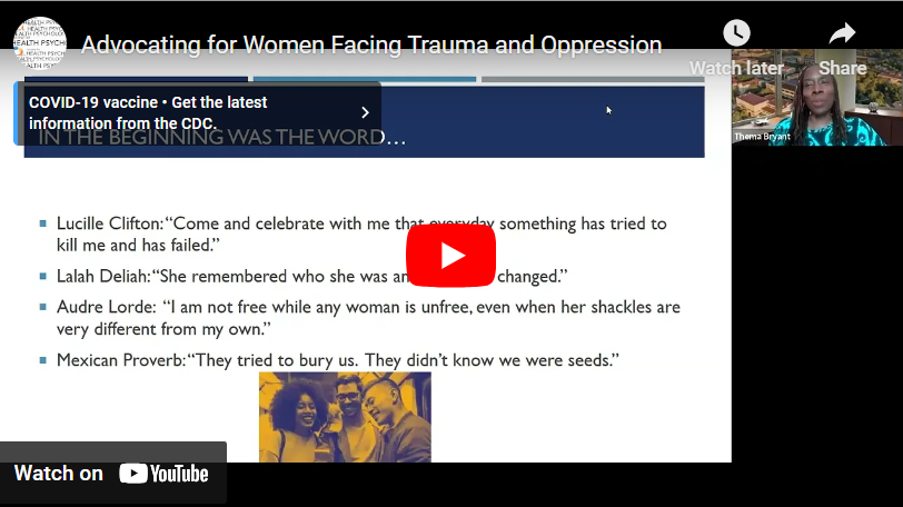 Advocating for Women Facing Trauma and Oppression