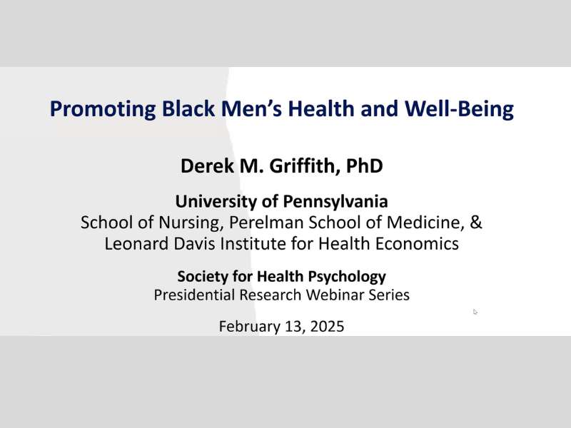 Promoting Black Men’s Health and Well-Being